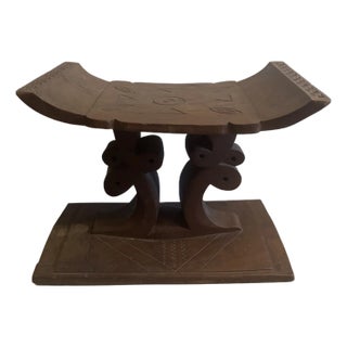 Mid 20th Century Hand-Carved Tribal Stool For Sale