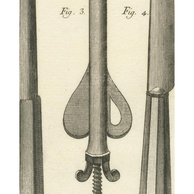 Antonio Baratti, Hooked Instrument and Sickle Knife, Diderot Chirurgie Plate Xx, 1772, Engraving For Sale - Image 4 of 8