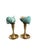Hollywood Regency Pair of Vintage Solid Brass Candlesticks With Turbo Shell Topper Sculptures For Sale - Image 3 of 5