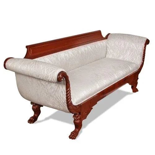 Mid 19th Century Vintage American Empire Style Mahogany Sofa For Sale - Image 5 of 13
