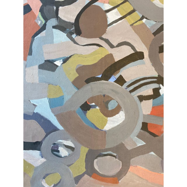 Abstract Mid 20th Century Abstract Expressionist Painting on Canvas For Sale - Image 3 of 7