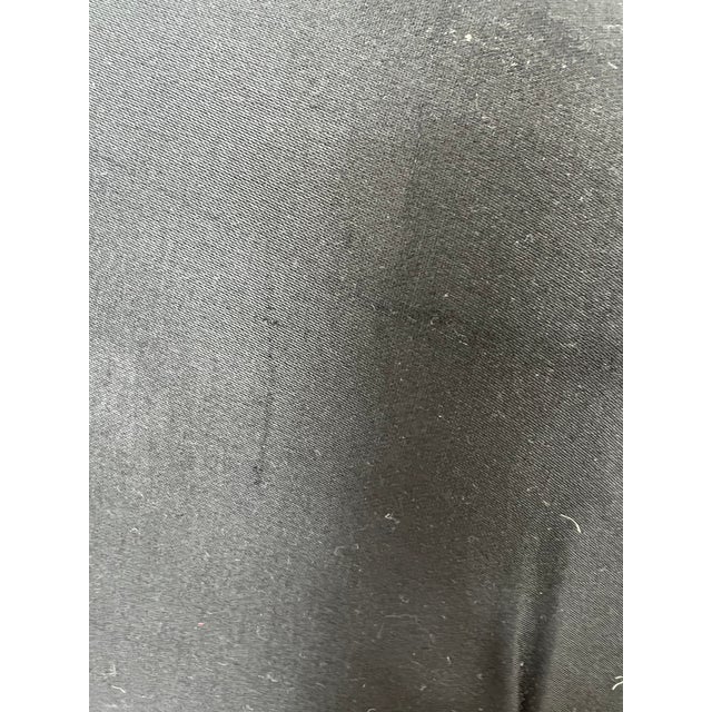 Mid 20th Century Pair of Black Ottomans / Poufs For Sale - Image 10 of 11