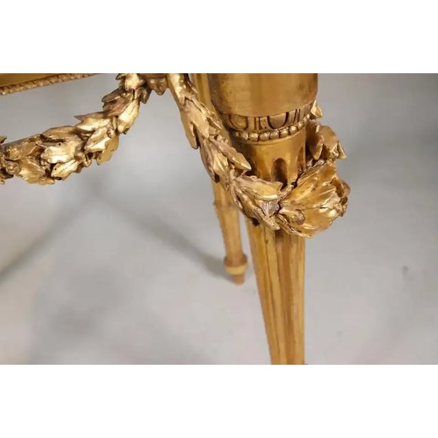Early 19th Century Neoclassical Gilt and Marble-Top Console Table For Sale - Image 4 of 8