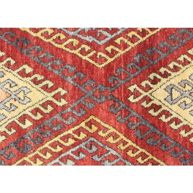 1960s Turkish Oushak Runner. Handwoven with wool on wool foundation in the Oushak region of Western Turkey. The Anatolian...