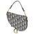 Christian Dior Navy Oblique Canvas Mini Saddle Bag For Sale - Image 4 of 8