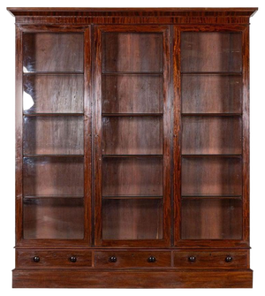 Antique English Glazed Mahogany Vitrine Cabinet, 1890