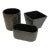 Vintage Boho Chic Contemporary Modern Faux Croc Embossed Ceramic Planters - Set of 3 For Sale