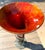 Hand-Blown 20" Amber Red Art Glass Trumpet Vase Applied Serpentine Spiral For Sale In Dallas - Image 6 of 18