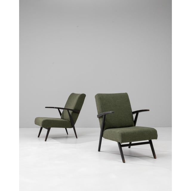 1960s Czech Upholstered Armchairs - A Pair For Sale - Image 18 of 18
