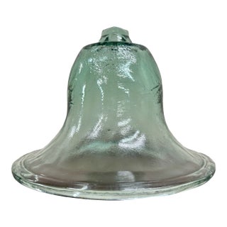 Vintage French Style Aqua Color Glass Garden Cloche For Sale