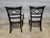 Late 20th Century Late 20th Century Set of 6 Stanley Furniture Black X Back Dining Chairs Black White Check Fabric For Sale - Image 5 of 12