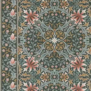 Morris & Co. Walthamstow Wallpaper in Forest/Teal- a sample