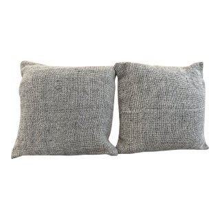 Pottery Barn Faye Chenille Throw Pillows, Pair For Sale