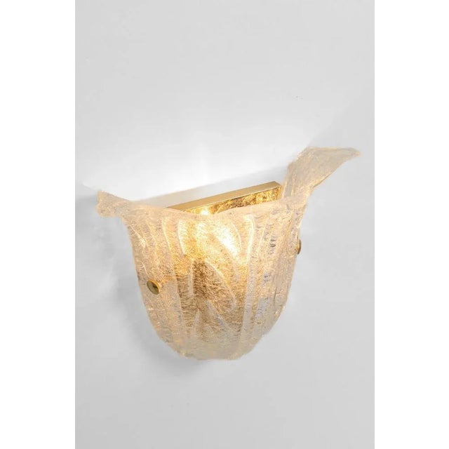 Large Murano Glass Wall Sconces in the style of Venini, Italy, 1970s, Set of 2 For Sale - Image 6 of 8