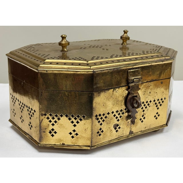 Mid 20th Century Vintage Extra Large Brass Cricket Box* For Sale - Image 5 of 9