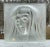 Deco - Mid Century Vintage Frosted Art Glass Madonna Statuette Crystal Plaque For Sale - Image 16 of 17