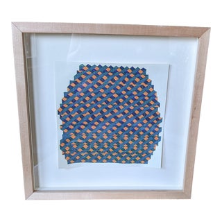 2007 "Safety Net #17" Abstract Ink Drawing on Basingwerk Paper by Wendy Collin Sorin, Framed For Sale