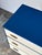 1970s Blue & White Campaign Chest of Drawers With Brass Hardware, 1970s For Sale - Image 5 of 17
