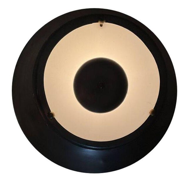 Silver 1930s Art Deco Machine Age Spun Aluminum 23" 2 Ring Pendant Light, 2 Available For Sale - Image 8 of 8