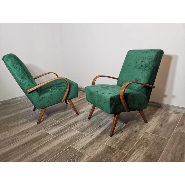 Set of Armchairs by Jindřich Halabala For Sale - Image 10 of 18