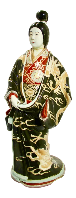 Japanese Kutani Porcelain Geisha Figure