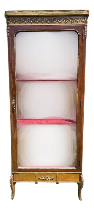 Louis XV Mahogany and Bronze Showcase