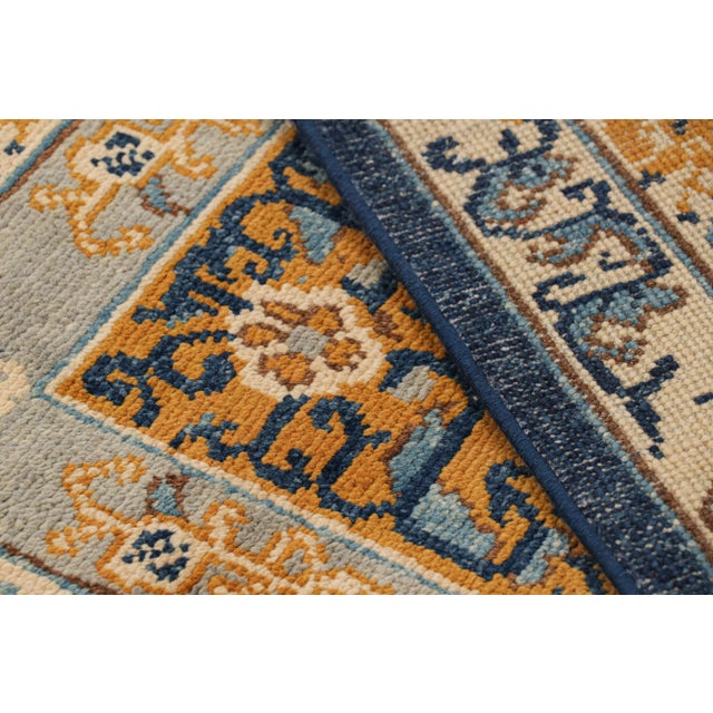 Textile Rug & Kilim’s Art Deco Rug in Gold With Medallion and Floral Patterns For Sale - Image 7 of 7
