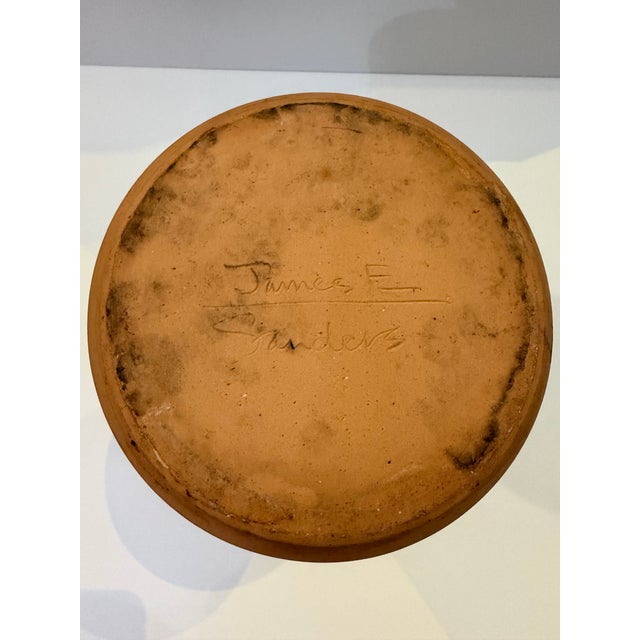 Signed James E. Sanders Studio Pottery Stoneware Vessel For Sale - Image 4 of 4