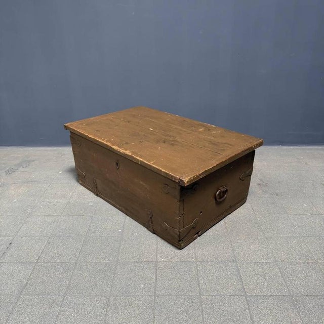 Antique Wooden Swedish Chest For Sale - Image 9 of 18