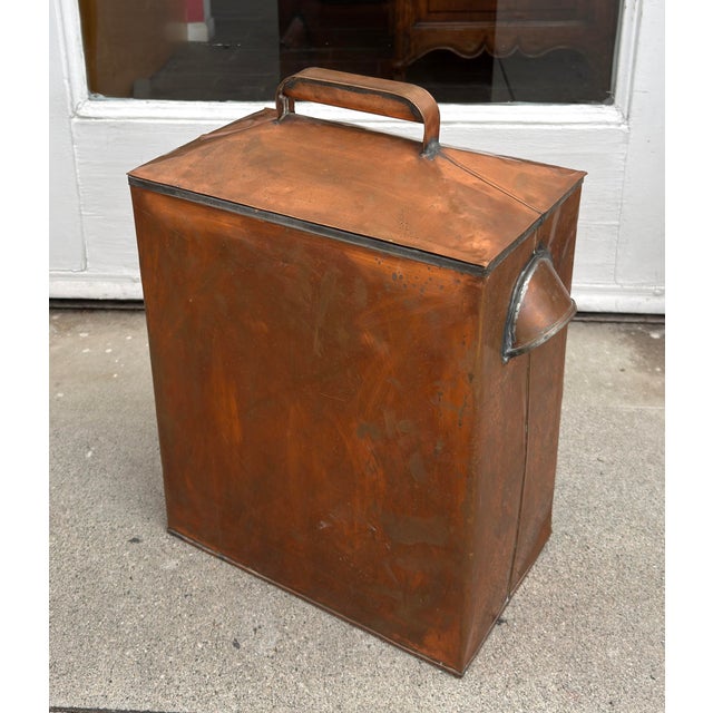 Antique Copper Water Boiler Box For Sale - Image 4 of 8