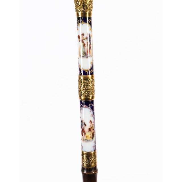 Blue Antique French Gold Plate Sevres Porcelain Walking Sword Stick, 19th Century For Sale - Image 8 of 18