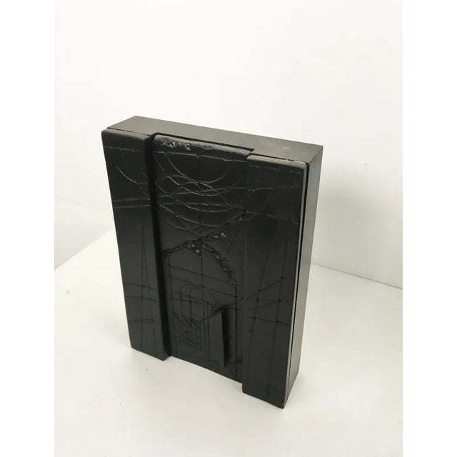 Black Walter Valentini, Abstract Sculpture: City of the Sun, 1980, Bronze For Sale - Image 8 of 12