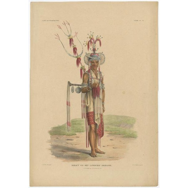 Antique print titled 'Herald of the Landscape of Amarassie'. This print originates from 'Treaties on the natural history...