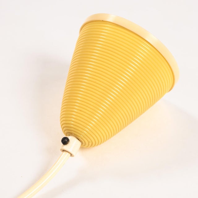 Yellow Cellulose Pendant Lamp by A.R.P and Rotaflex, 1970s For Sale - Image 6 of 10