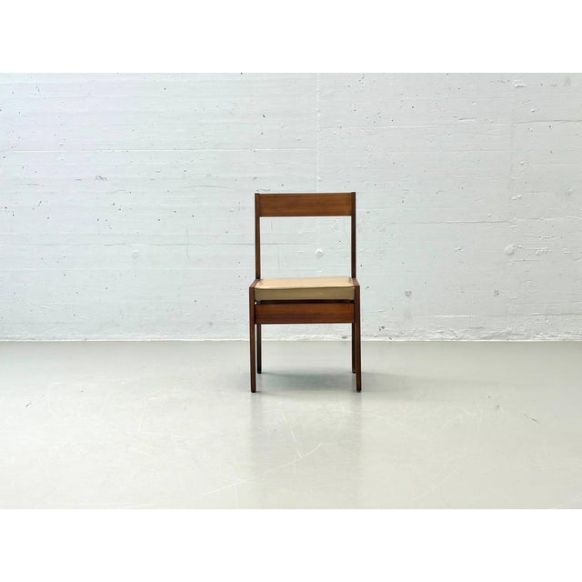 Scandinavian Dining Chair in Walnut and Leather, 1960s For Sale - Image 13 of 18