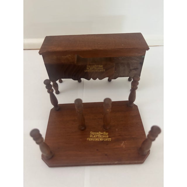 1930s Doll House Furniture by StromBecker. Dining Table With 4 Matching Chairs and Dining Hutch For Sale - Image 5 of 6