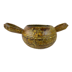 1960s Vallauris Sculptural Ceramic Bowl With Handles