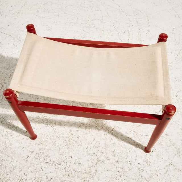 Set of Model 30 Safari Lounge Chair and Ottoman by Erik Wørts for Niels Eilersen, 1960s For Sale - Image 18 of 18