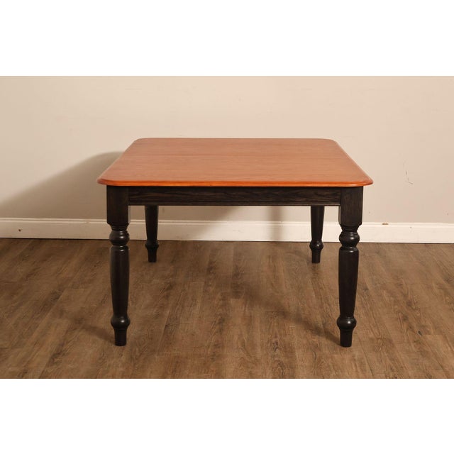 Farmhouse Style Oak Expandable Dining Table For Sale - Image 17 of 18