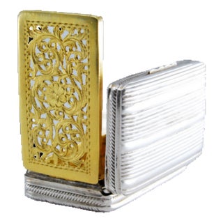 George IV Silver and Gold Vinaigrette Box with Friezes For Sale