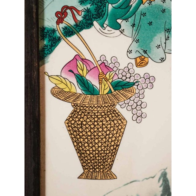 Chinese Painted Panels, Set of 2 For Sale - Image 6 of 10