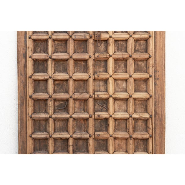 Wood Early 1800's Jaisalmer Carved Teak Doors For Sale - Image 7 of 11