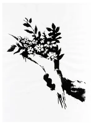 Banksy, GDP Flower Thrower, 2019, Screenprint