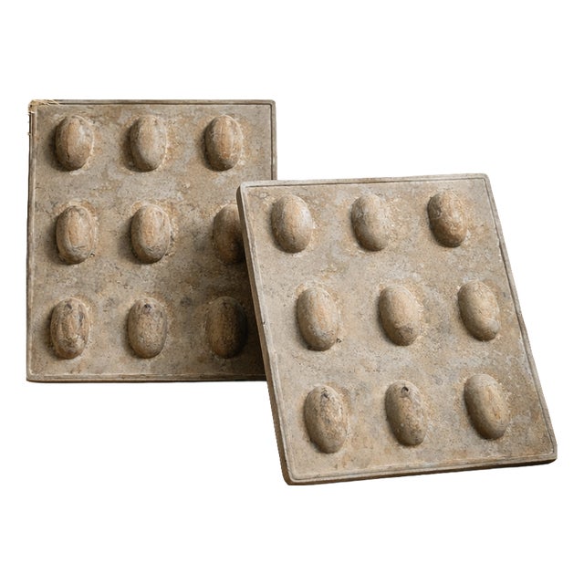 Danish Brutalist Stoneware Molds by Kai Riis, 1960s, Set of 2 For Sale