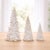 Elevate your holiday décor with this stunning set of three white and gold embossed Christmas trees, designed to bring...