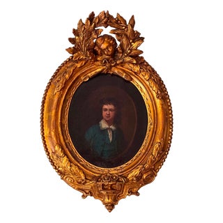 French Louis XV Artist, Portrait, 1800s, Oil Painting, Framed For Sale