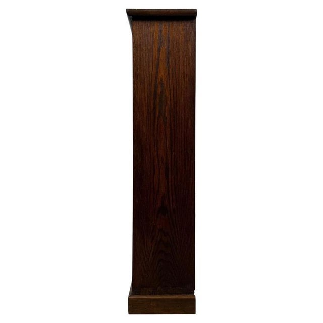 Antique Early 20th Century English Oak Open Bookcase For Sale - Image 10 of 11