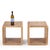 1990s Pair of Contemporary Cube Tables in Cerused Oak, C. 1990 For Sale - Image 5 of 6