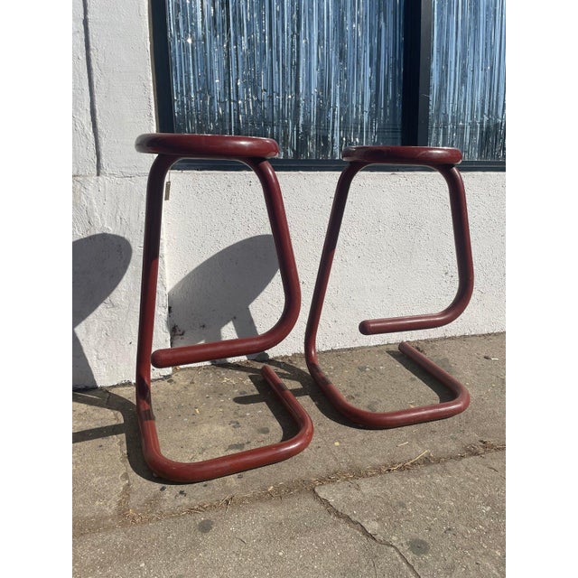 1970s Kinetics K700 Paper Clip Bar Stools - Set of 2 | Chairish