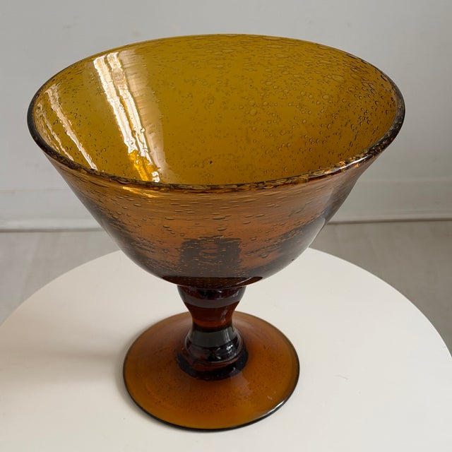 Blown Glass Salad Bowl from the Biot Glassworks For Sale - Image 6 of 7